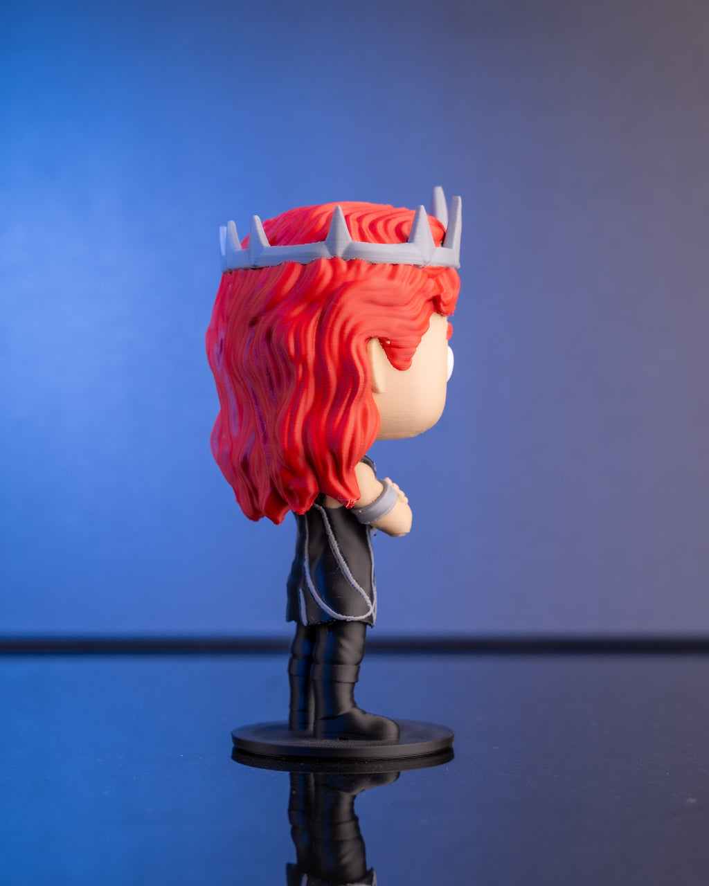 The Silver-Eyed King collectible figure — limited edition of 50, multi-color 3D printed