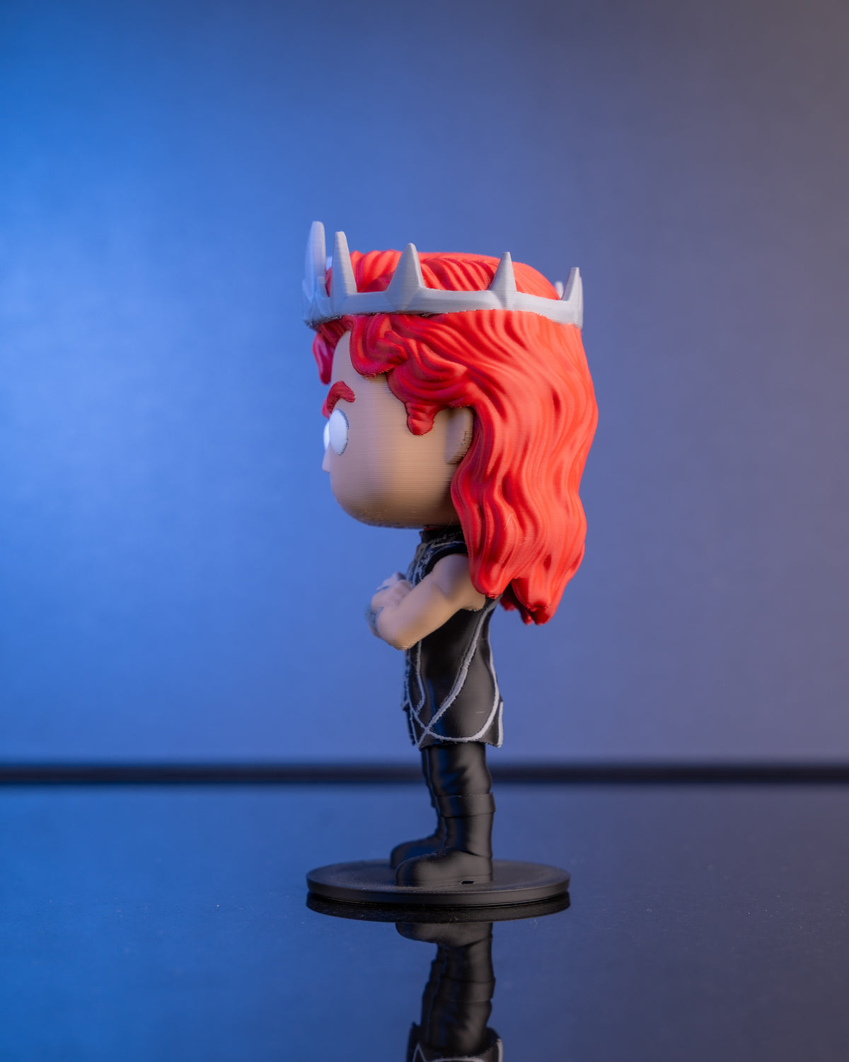 The Silver-Eyed King BookToy — romantasy book boyfriend figure, side view